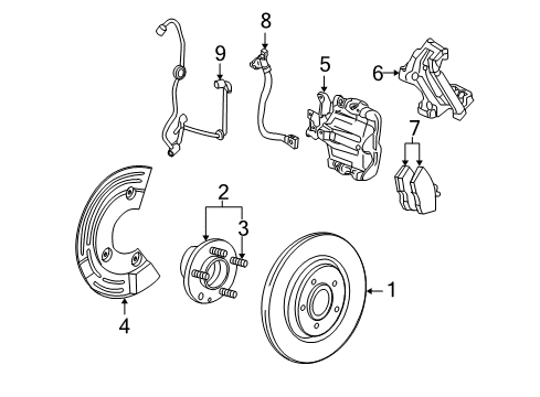2008 Ford Taurus Brake Components Diagram 3 - Thumbnail