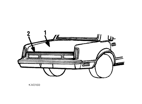 1988 Lincoln Town Car Exterior Trim - Trunk Diagram