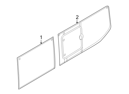 2024 Ford E-Transit Glass - Side Panel Diagram 5 - Thumbnail