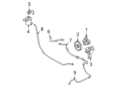 2005 Ford Freestar P/S Pump & Hoses Diagram 2 - Thumbnail
