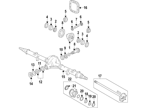 2024 Ford Transit-350 HD Differential - Rear Diagram