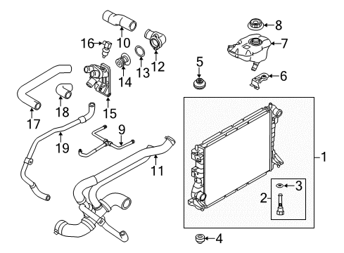 2014 Ford Mustang Radiator & Components Diagram 3 - Thumbnail