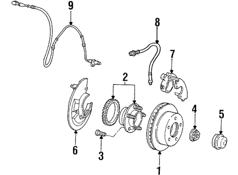 1993 Ford Crown Victoria Front Brakes Diagram