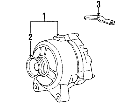 1993 Lincoln Town Car Alternator Mount Bracket Diagram for F4AZ10153B