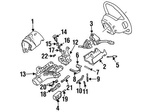 1995 Ford Ranger Upper Steering Column Diagram