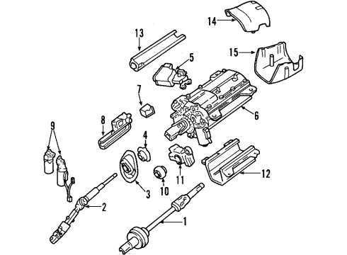 2001 Lincoln LS Support Plate Diagram for XW4Z-3C611-AA