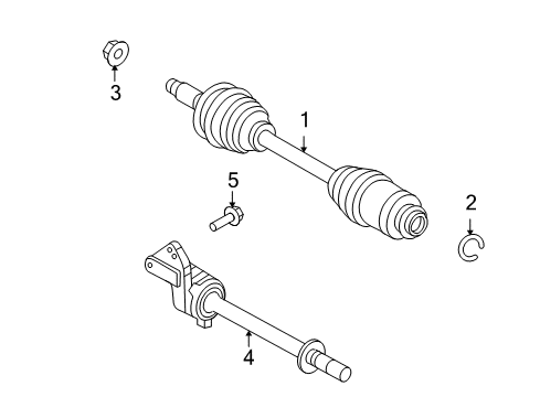 2006 Ford Fusion Drive Axles - Front Diagram