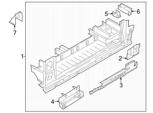 2022 Ford Transit-350 HD Step - Body Side Diagram for PK4Z-6120040-E