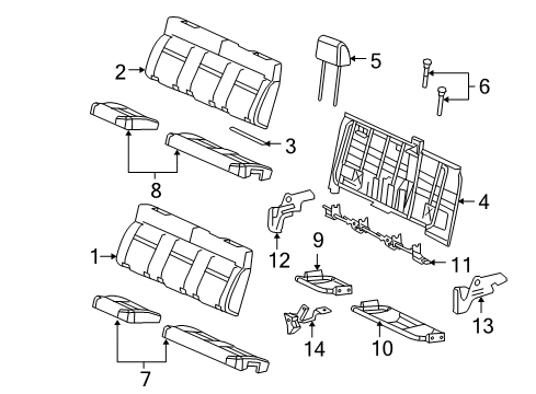 2007 Ford F-150 Rear Seat Components Diagram 3 - Thumbnail