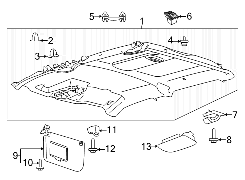 2025 Ford F-150 Interior Trim - Cab Diagram 4 - Thumbnail
