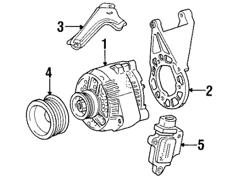 1994 Mercury Sable Alternator Diagram 2 - Thumbnail