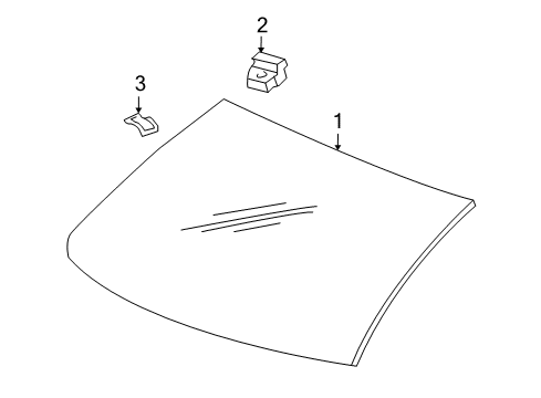 2009 Mercury Sable Glass & Hardware - Back Glass Diagram