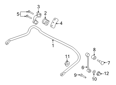 2004 Ford Ranger Stabilizer Bar & Components Diagram 7 - Thumbnail