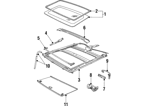 2000 Lincoln Navigator Frame Assembly Diagram for YL1Z-78502C22-AB