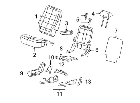 2004 Mercury Monterey Mount Bracket Diagram for 3F2Z-17624A38-AA
