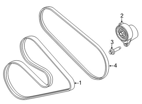 2023 Ford F-150 Belts & Pulleys - Belts Diagram 2 - Thumbnail