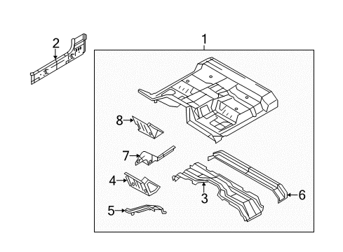 2013 Ford F-250 Super Duty Floor Diagram 3 - Thumbnail