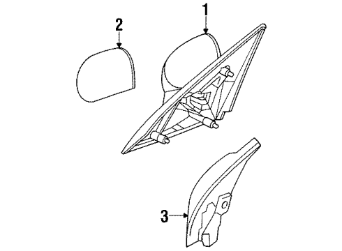 2000 Mercury Cougar Outside Mirrors Diagram
