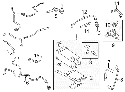 2015 Ford Explorer Vapor Canister Diagram 3 - Thumbnail