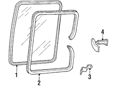 1990 Ford Ranger Side Glass Diagram