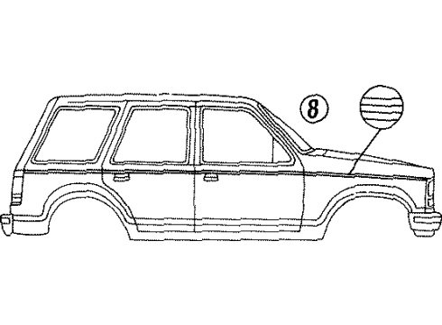 1993 Ford Explorer Stripe Tape Diagram 4 - Thumbnail