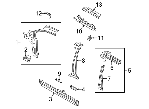 2017 Ford Transit Connect Hinge Pillar Diagram