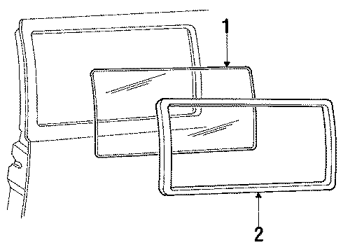 1985 Ford E-150 Econoline Glass - Side Panel Diagram 6 - Thumbnail