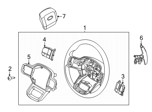 2024 Ford F-150 Wheel Assembly - Steering Diagram for RL3Z-3600-PB
