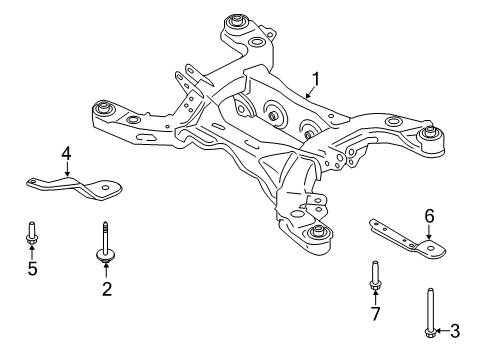 2024 Ford Explorer Suspension Mounting - Rear Diagram