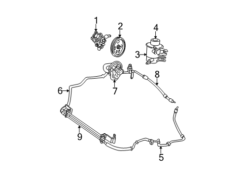 2001 Ford Taurus P/S Pump & Hoses Diagram 2 - Thumbnail
