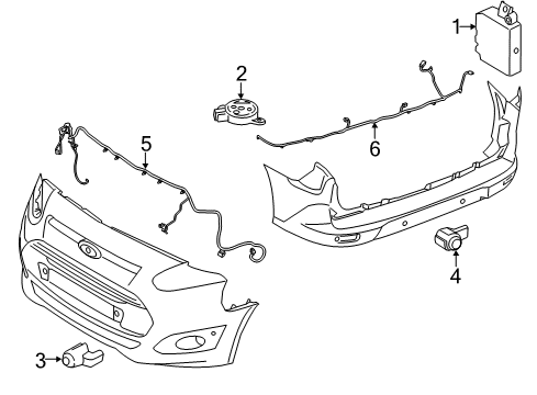 2014 Ford Transit Connect Parking Aid Diagram