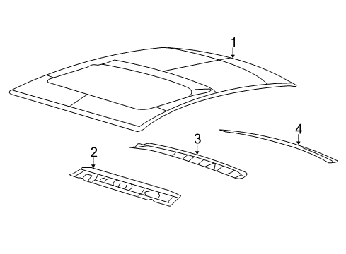 2006 Lincoln Zephyr Roof & Components Diagram