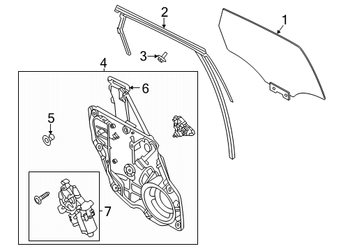 2024 Lincoln Corsair Glass - Door Diagram
