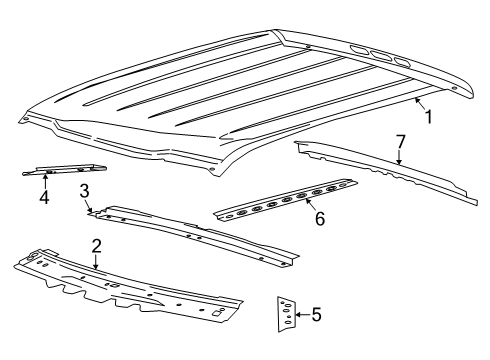 2024 Ford F-150 Roof & Components Diagram 4 - Thumbnail