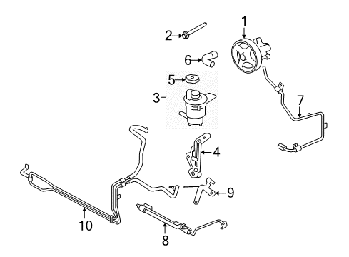 2010 Ford Mustang P/S Pump & Hoses Diagram 4 - Thumbnail