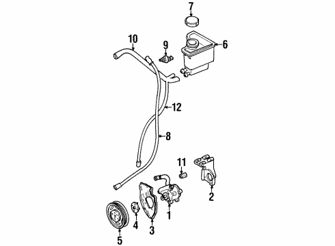 1996 Ford Contour P/S Pump & Hoses Diagram 2 - Thumbnail