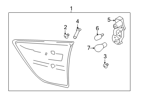 2015 Ford C-Max Tail Lamp Assembly, Rear Inner Driver Side Diagram for DM5Z-13405-B