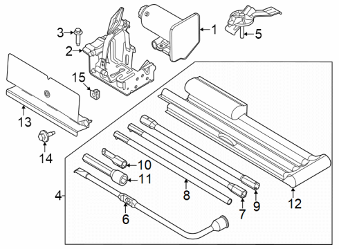 2024 Ford F-350 Super Duty Jack & Components Diagram 5 - Thumbnail
