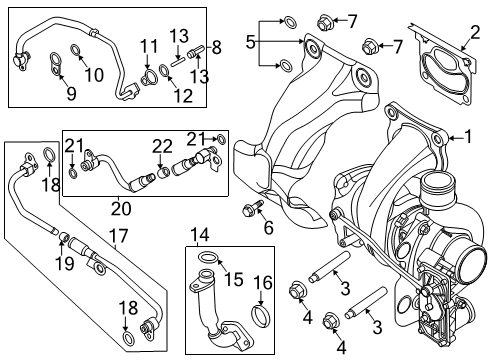 2020 Lincoln Corsair Turbocharger & Components Diagram