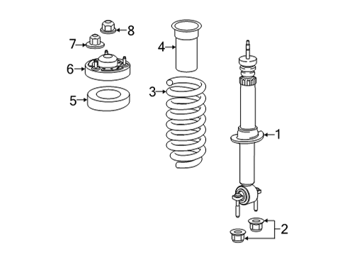 2024 Ford F-150 Struts & Components Diagram