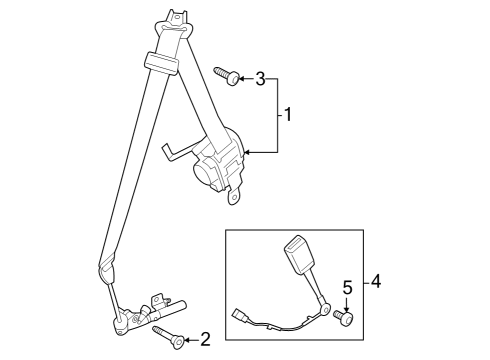 2025 Ford Mustang Seat Belt - Body Diagram 2 - Thumbnail