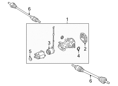 2007 Mercury Milan Axle & Differential - Rear Diagram