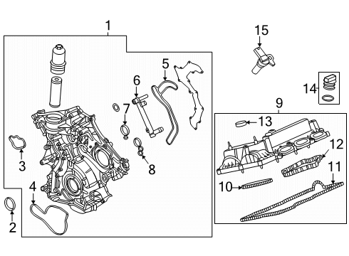 2024 Ford Bronco Valve & Timing Covers Diagram