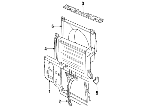 1989 Ford F-150 Radiator & Components Diagram 2 - Thumbnail