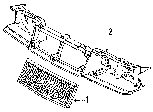 1985 Mercury Marquis Grille & Components Diagram