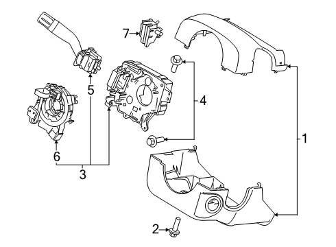2024 Ford Expedition Shroud, Switches & Levers Diagram
