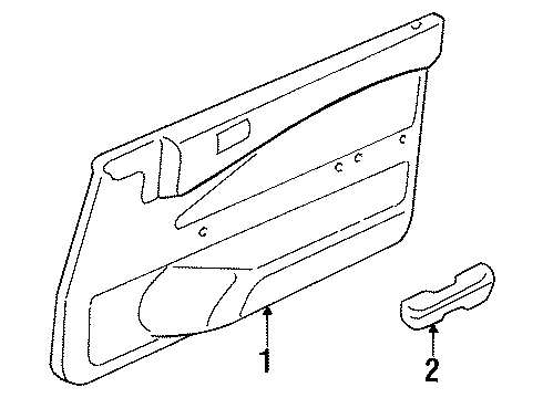 1992 Ford Escort Interior Trim - Door Diagram
