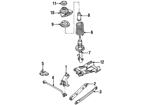 1998 Ford Contour Rear Suspension Components Diagram