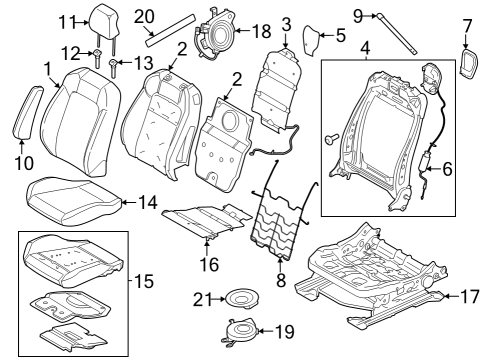 2025 Ford Mustang Passenger Seat Components Diagram 3 - Thumbnail