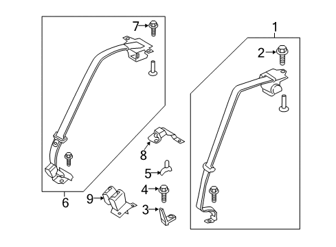 2017 Lincoln Continental Rear Seat Belts Diagram